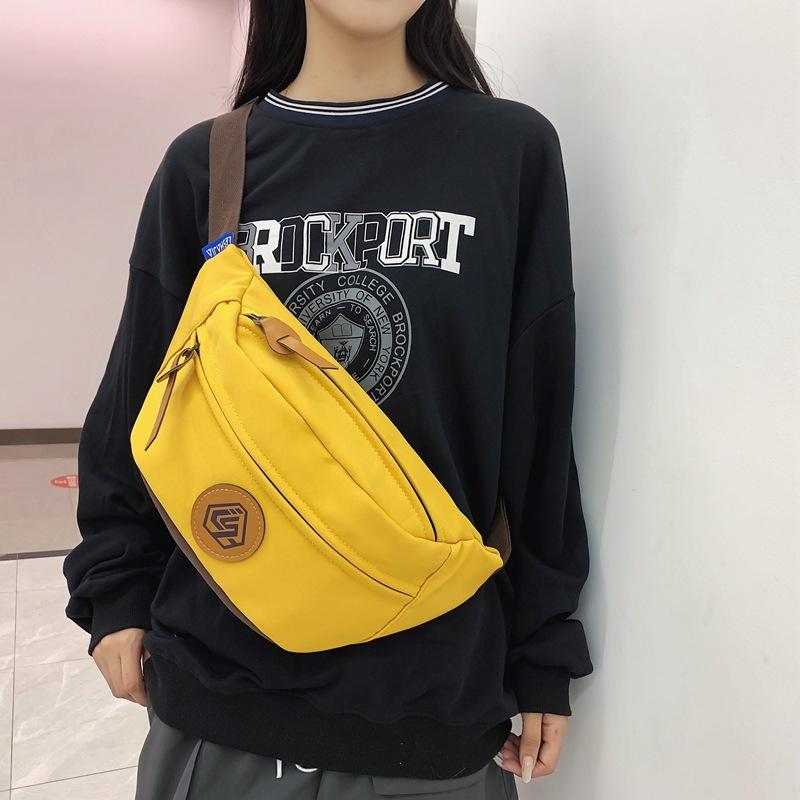 Crossbody bag women's breast bag large-capacity sports fanny pack ultra-light, simple and versatile fashion trendy shoulder bag men