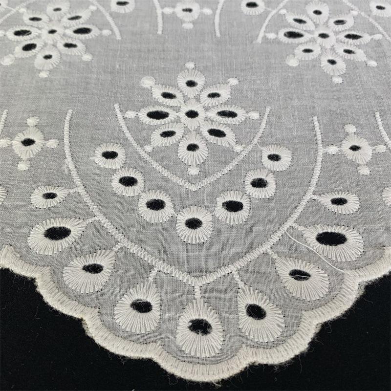 1 Meter/los Breite 125 cm Off white Farbe Baumwolltuch aushöhlen Stickerei Spitze Stoff Handgemachte DIY Kleidung Zubehör