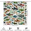 Colorful Fish Pattern Shower Curtain Waterproof Fabric Bathroom Decoration For Home Decor Size 72X84 Inch
