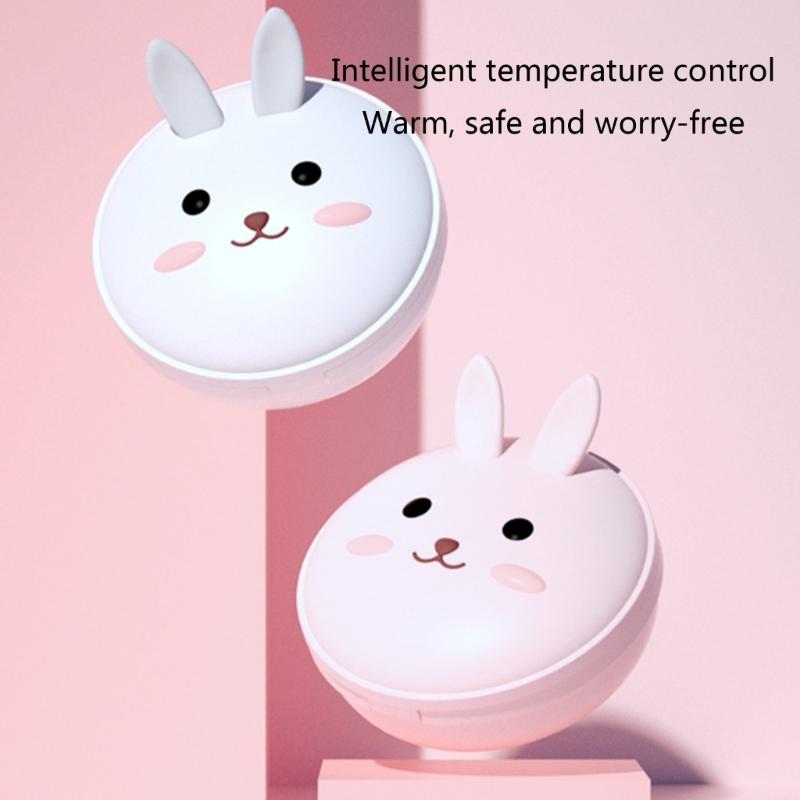 3 in 1 Mini Hand Warmer Cartoon Rabbit Hands Keeping Warm Artifact for Children Girl Adults Women Portable Present