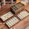 Exquisite Walnut Jewelry Box with Anti-Oxidation for Rings, Bracelets, Necklaces, and Earrings