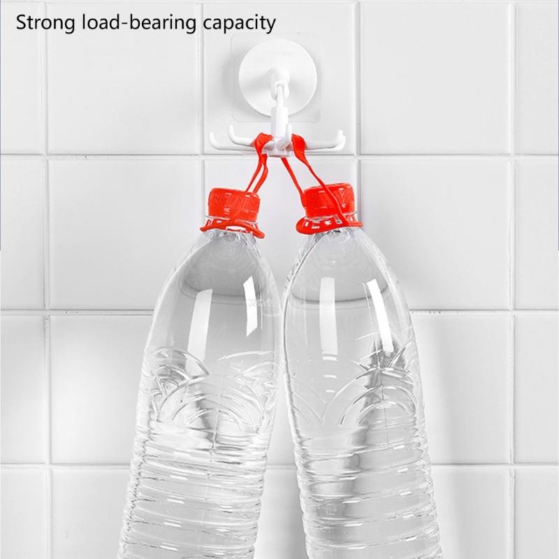 Multipurpose Plastic Swivel Hook with 7 Arms Plastic 360 Degree Rotating Bathroom Towel Hook Kitchen Tool Organiser