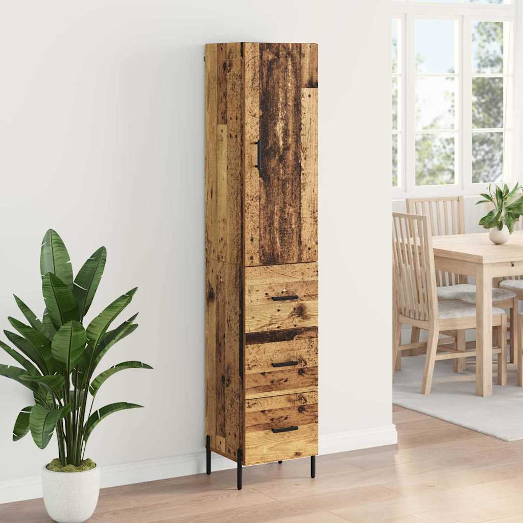 Highboard Reclaimed Wood 34.5 x 34 x 180 cm Particle Board