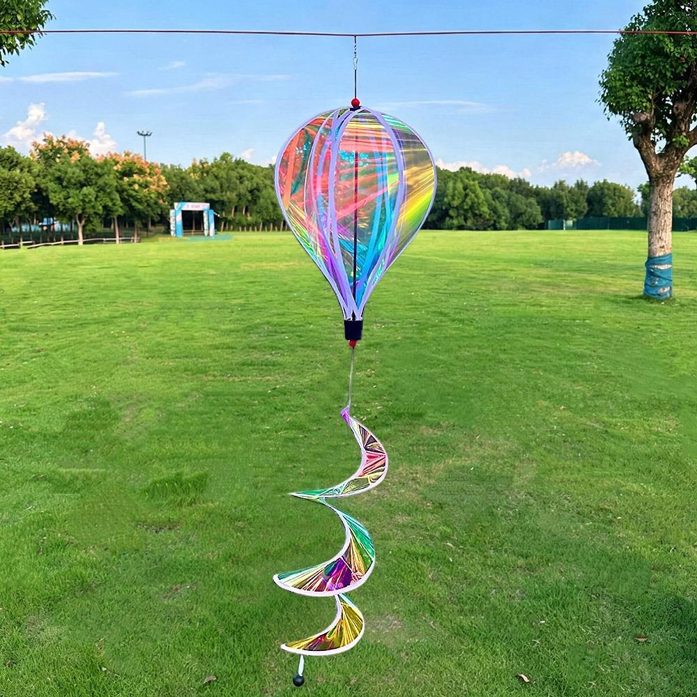 Rainbow Colors Hot Air Balloon Spinner Multistyles Striped Tie Dye Pinwheels Wind Spinner