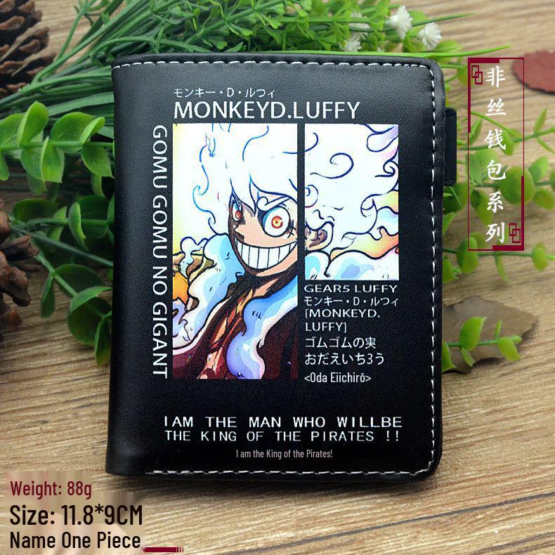 Portmonetka na monety i etui na karty zapinane na zamek błyskawiczny z motywem One Piece
