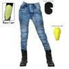 VOLERO Motorcycle Washed Jeans Women's Retro Casual Riding Pants Kevlar Wear-resistant Drop Resistance