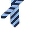 [MICHIKO LONDON] Michiko London Brand Necktie, Made in Japan, Silk, Jacquard Weave, Woven Pattern, Block Stripe (Pattern B: Saxophone Blue)