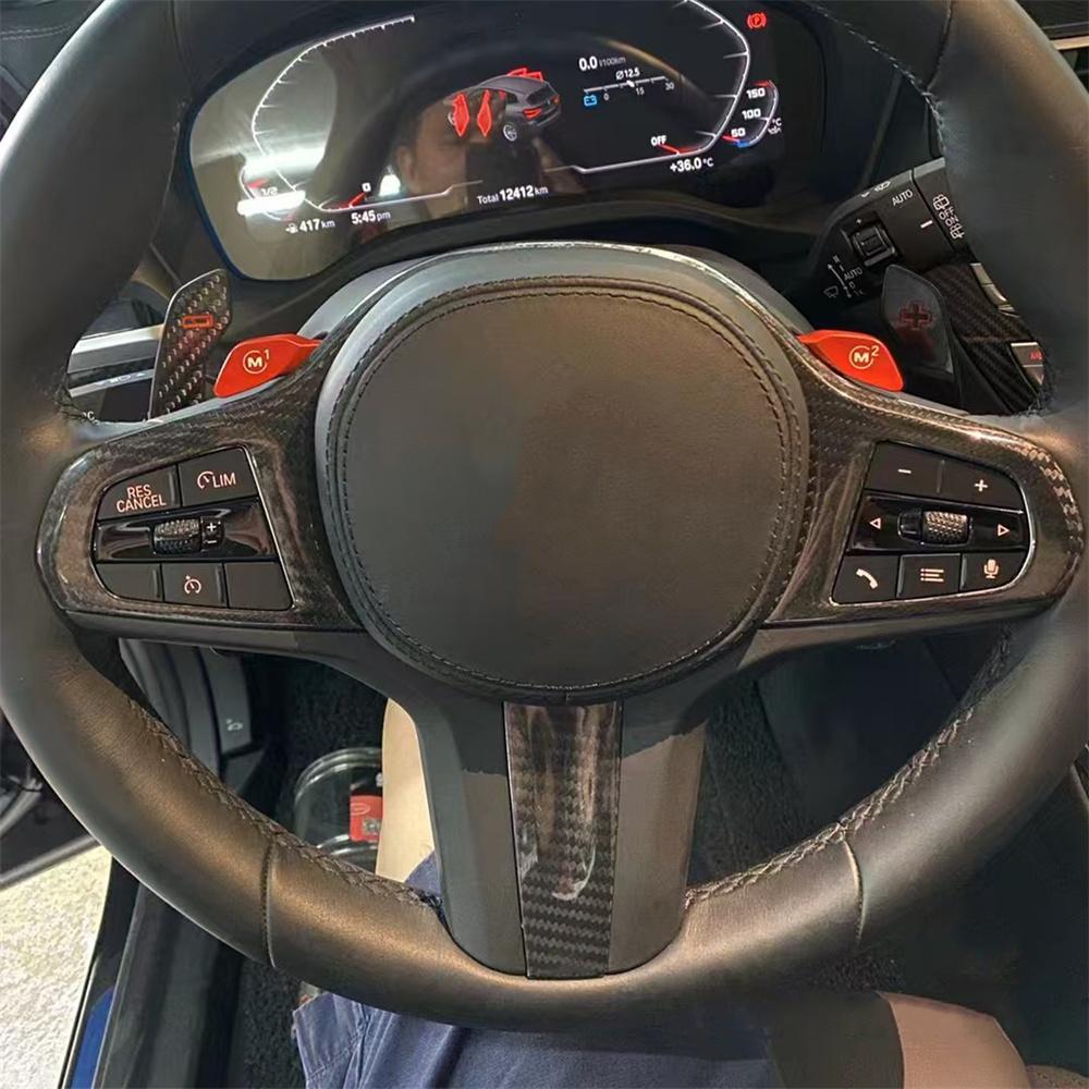 Carbon Fiber Steering Wheel Paddle Shifter Extension For BMW G20 G30 G32 G01 G02
