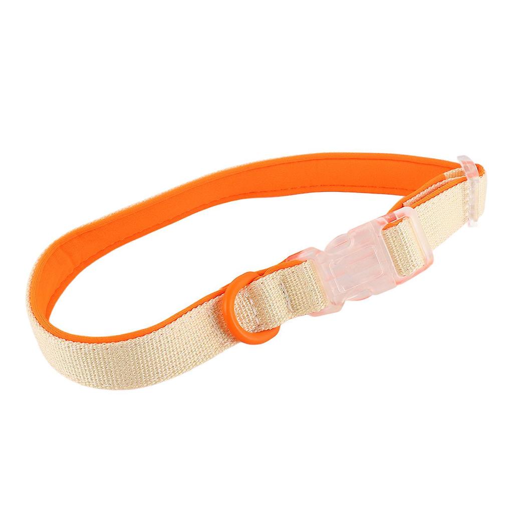 Breathable Dog Collar Durable Polyester Dog Collar Color Matching Dog Collar with Buckle for Outdoor Activities Orange Match Color M Width 2.0cm / 0.8