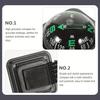 1 piece waterproof car and ship compass with bracket base - black ABS car navigation | mounting compass  waterproof compass, marine compass waterproof