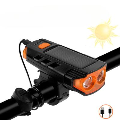 Fahrradscheinwerfer, zwei wiederaufladbare T6-Solarhupen, Fern- und Abblendlicht, Nachtfahrlicht, Mountainbike-Ausrüstung