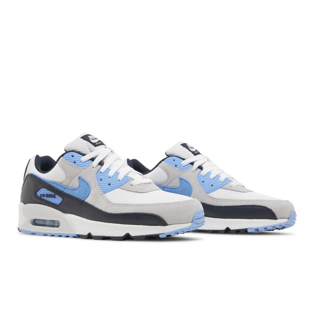 Nike Air Max 90 'UNC' (Unisex) White / Pure Platinum / Dark Obsidian / University Blue Casual Shoes DQ4071 101