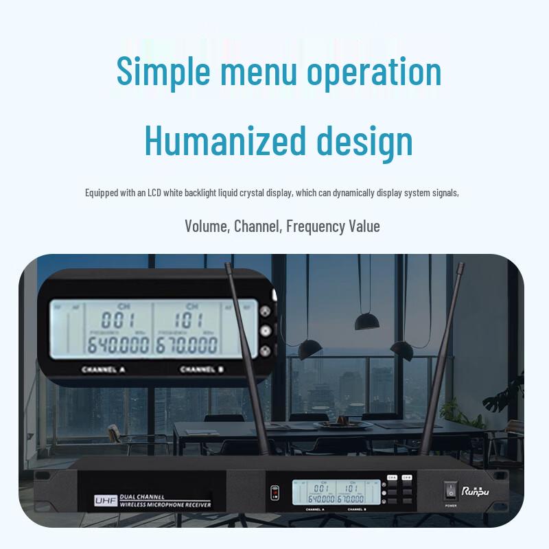 Runpu RP-UF20S Professional Wireless Microphone System (CN version)
