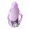Sanrio (SANRIO) Stainless Steel Bottle with Cover, Kuromi Design, for Children, Keeps Drinks Cold Only, Capacity: 470mL, Name Space, One-Touch Open