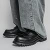 Herren Punk Stiefel Brogues Business Aufzugsschuhe Schwarze Braune Lederschuhe Dicke Sohle Plateau Schuhe Übergröße