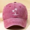 Vintage Palm Tree Print Design Baseball Cap Men Women Unisex Washed Cotton Truck Driver's Father's Sun Hat