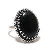 Black Onyx Gemstone Handmade 925 Sterling Silver Jewelry Ring 8.5 SU-10012