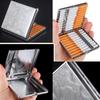 20PCS Metal Cigarette Box Stainless Steel Embossed Portable Cigarette Case Personalized Fashionable Storage Box Smoking Tool