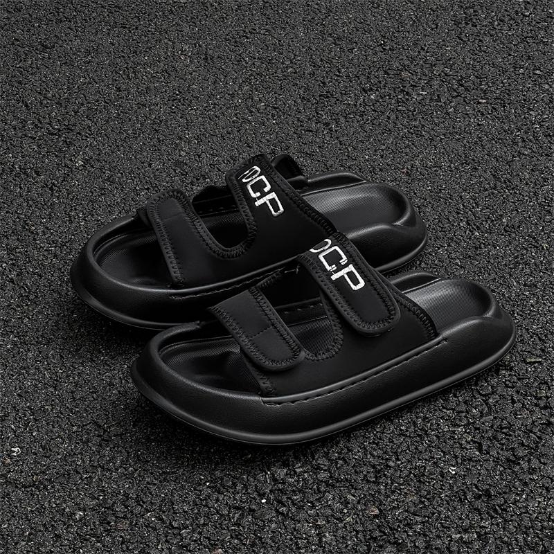 Fashion Indoor Outdoor All-match Sandals for Men 2025 New Men's PU Leather Slippers Mens Slip On Shoes Non-Slip Comfortable House Shoes