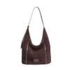 2025 New Matte Leather Women's Bag Retro Trend Commuting Versatile Shoulder Handbag Large Capacity Tote Bag