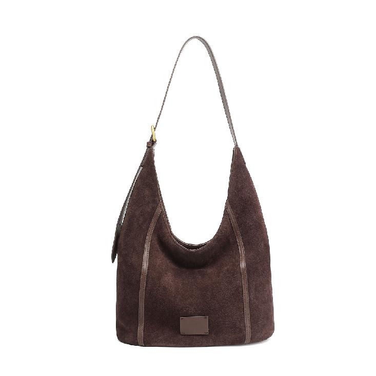 2025 New Matte Leather Women's Bag Retro Trend Commuting Versatile Shoulder Handbag Large Capacity Tote Bag