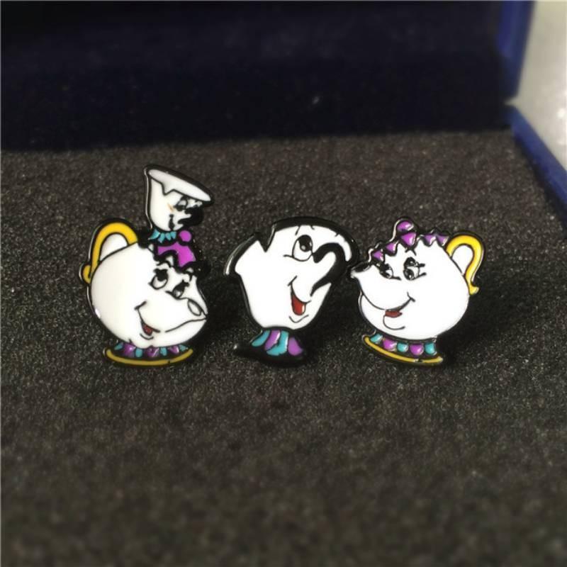 The Beauty And Beast Earrings Mrs Potter Teapot Girls Accessories Decorative