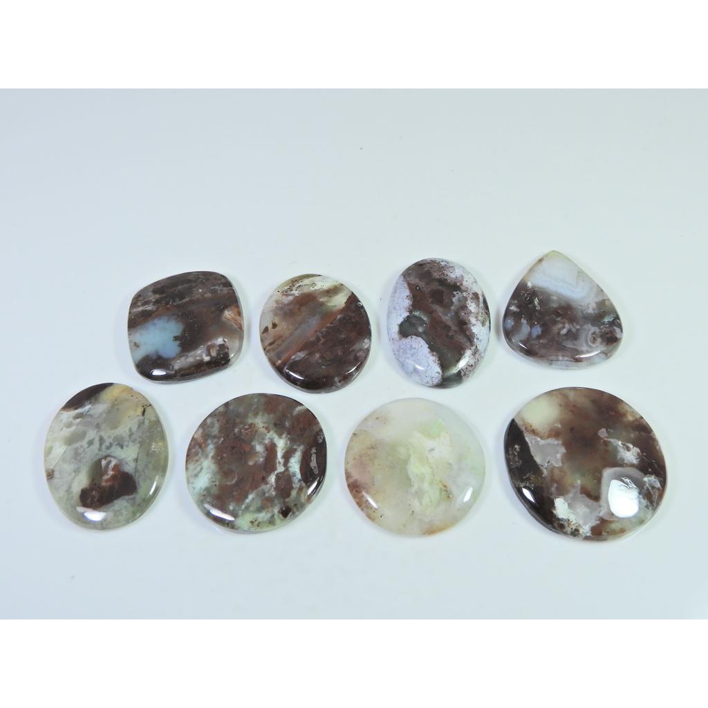 305Cts. Natural Chrysoprase Mix Shape Cabachon Loose Gemstone 08 Pcs Lot C-2569