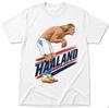 T-shirt Grafica da Calcio a Cartoni Animati Haaland, Maglietta Divertente da Attaccante per i Fan