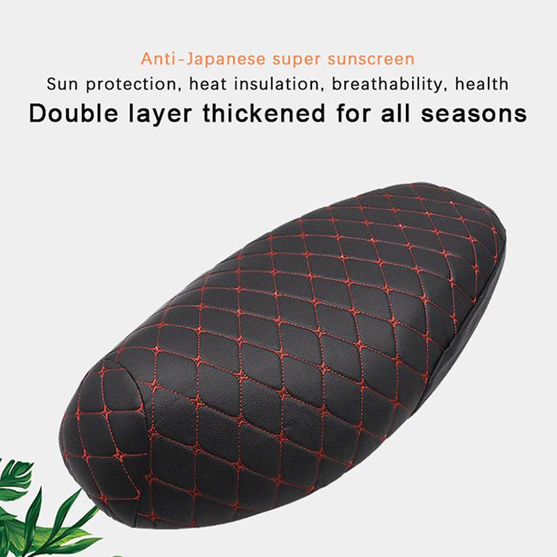 Elektrická koloběžka Motocykl Potah sedadla Odolný proti slunci a zesílený potah sedadla 3D Kožená taška na sedadlo Polštář