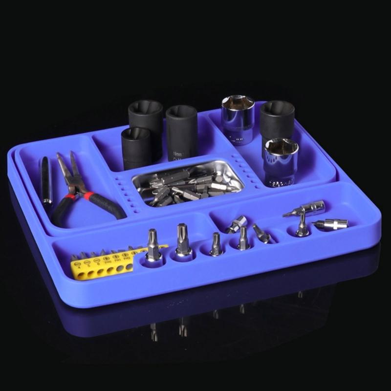 Easy to Clean Silicone Tool Tray Holder Flexible Organizers For Efficient Installation And Repair In Various Environment