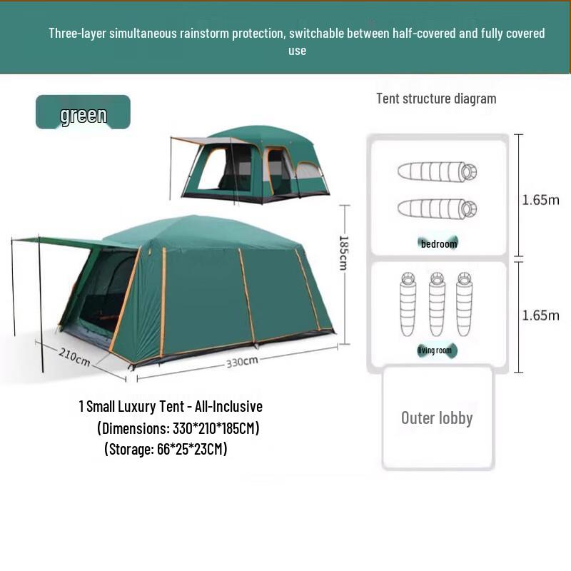 OEING Outdoor Folding Camping Tent 4-6 Person
