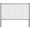 VidaXL Fence Panel with Powder-Coated Steel Posts 1.81 X 1.25 M Anthracite 145214