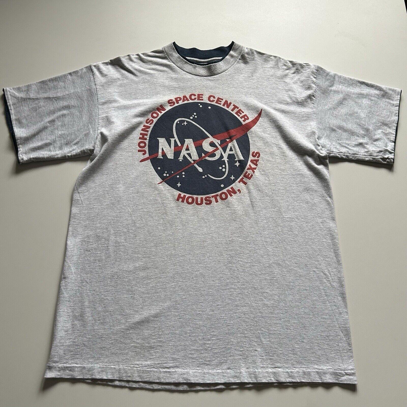 Vintage 90s NASA T Shirt Size XXL Johnson Space Center Houston Texas Graphic Tee Unisex T-Shirt M
