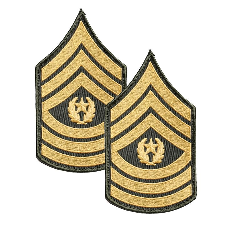 US Vietnam M65 Trench Coat Armband Embroidered Sergeant Major Sergeant Sergeant Shoulder Badge OG107 Shirt Badge TCU Badge