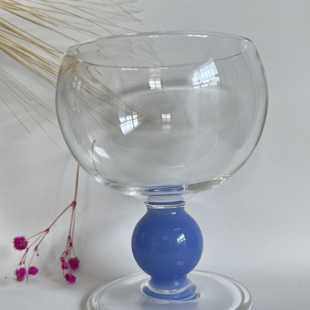 Mint Green Tall Glass Simple Round Red Wine Champagne Cup Creative French Vintage Cold Drink Juice Cup
