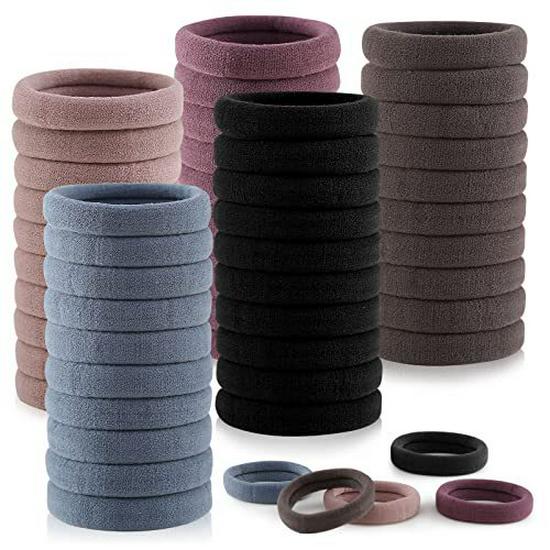 Korean Style Colorful Seamless Hair Bands (100 Pcs) - Non-Damaging, High Elastic Hair Towel Rings & Headdresses