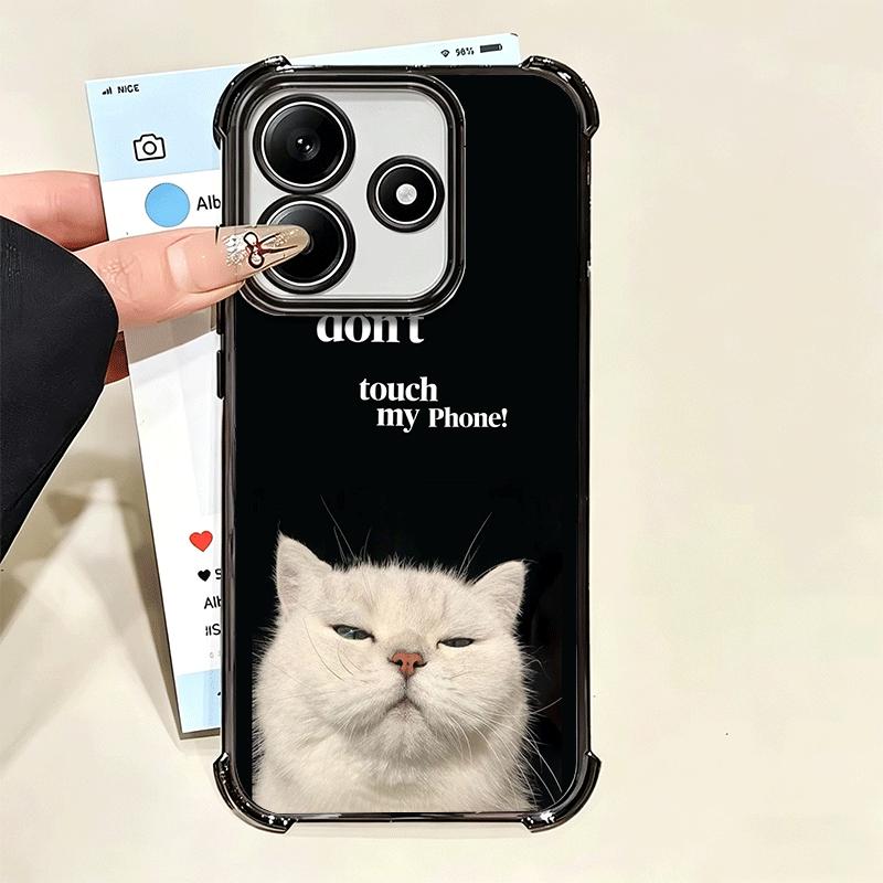 Funny Dont Touch My CallPhone Plating Phone Case For Xiaomi Poco X5 X6 X7 X8 Pro Max F8 Ultra F7 M8 M7 M5S Redmi 15C 15 14C 13C