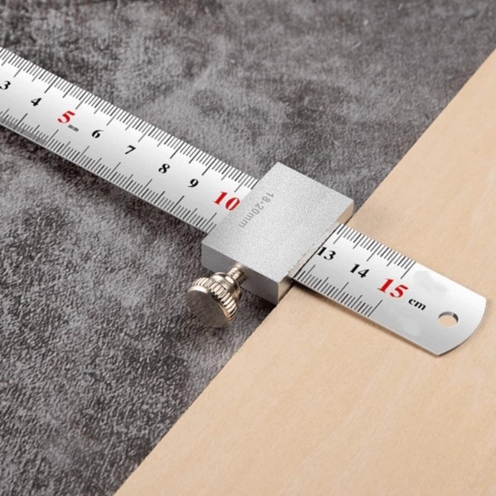 Metal Carpenter Woodworking Steel Ruler Clear Scale Positioning Woodworking Square  Carpentry