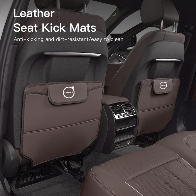 Car Seat Anti Kick Pad Car Interior For Volvo V60 V40 XC90 S60 C30 Olestar AWD Scratch Dirt Resistant Seat Backrest Leather Mat