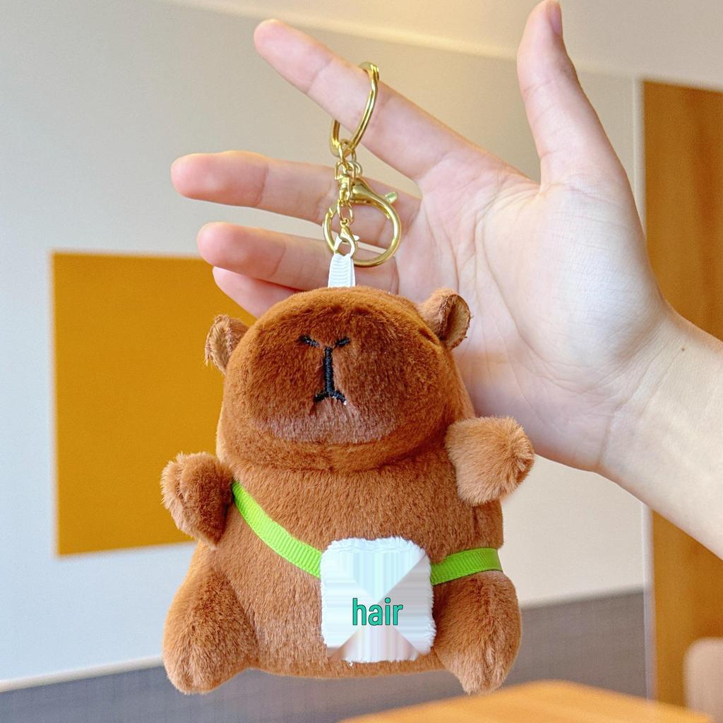 Pingente Capivara Chaveiro de Pelúcia - Presente de Aniversário Boneca de Pano