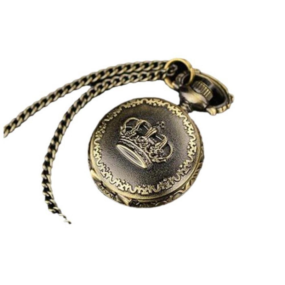 Creative Retro Flip Pocket Watch Personalized Three-dimensional Engraved Vintage Necklace Watch for Boys and Girls Commemorative Quartz Watch