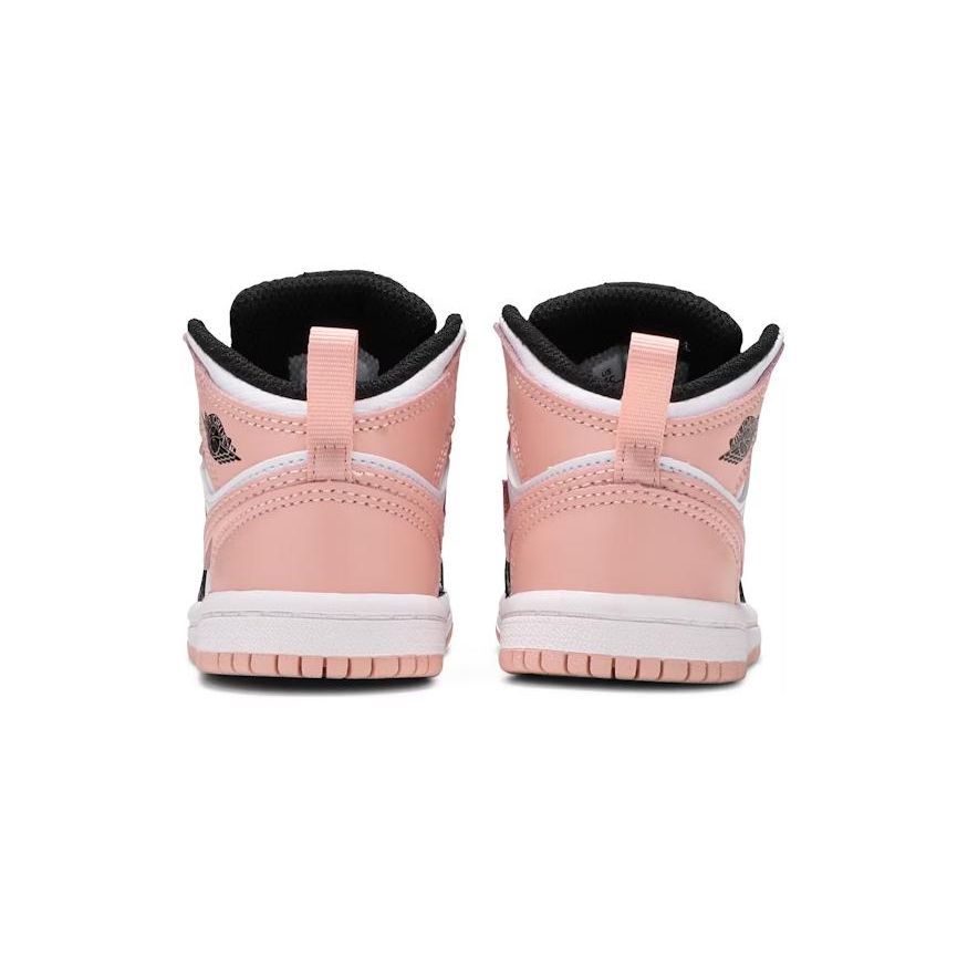 Air Jordan 1 Mid TD Crimson Tint Sneakers da Bambino Rosa Bianco Nero 640735-133