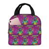 Video Game Geometry Dash Insulated Lunch Bag for Women Children Portable Food Boxes Thermal Lunch Box Tote