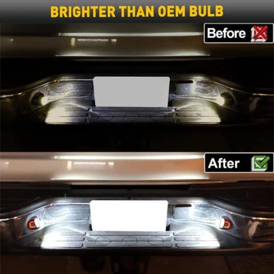 2 White For Sierra GMC 1500 2500 3500 HD LED License Plate Light Car Accessories