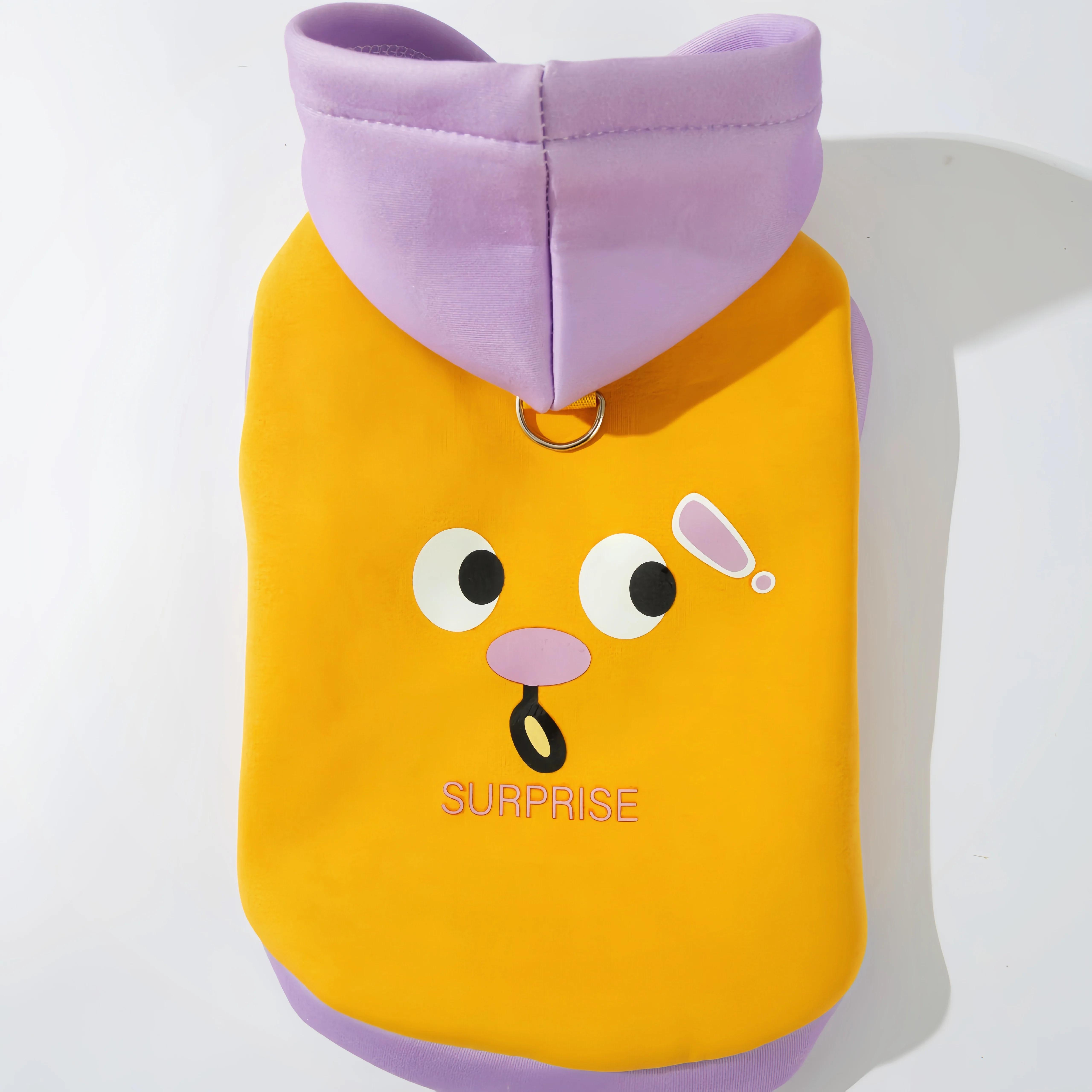

Hoodies for pets in autumn and winter Soft Warm Clothes Winter Padded Puppy Cat Coat with Metal Ring for Small Medium Dogs XXL