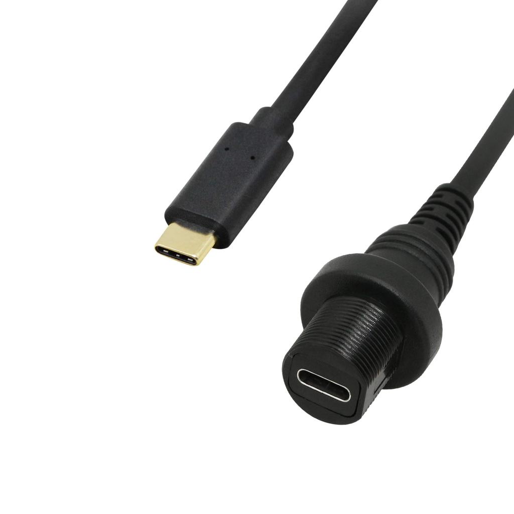 CERRXIAN Gold Plated USB Type C 3.1 Extension Dash Flash Cable for Car, Boat, Motorcycle, Truck Dashboard (USB-C 3.1) 30cm