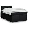Vidaxl Continental Bed With Mattress, Black, Fabric, 120X200 Cm
