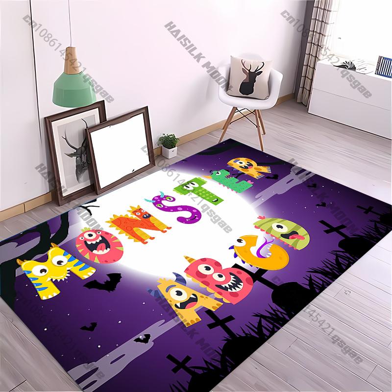 8 Styles Cute Monster Theme Alphabet Carpet New Release! Rug for Living Room Bedroom, Kids Areas,Durable Machines Washable Mat
