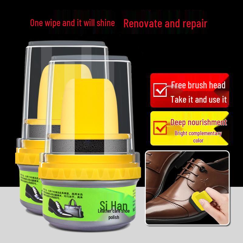 Portable Multifunctional Shoe Care Kit: Polishing Sponge, Cleaner, Brush, Wax for Autumn/Winter (Colorless)