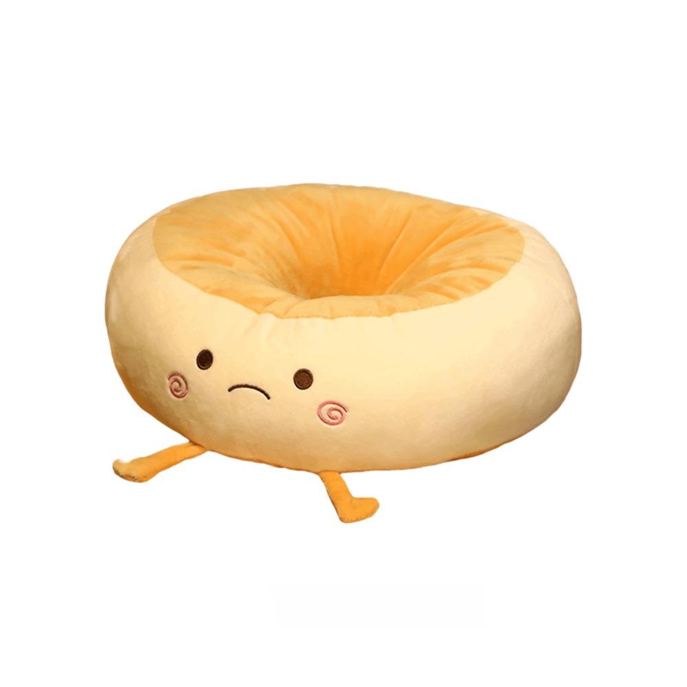

Thickened Bread Seat Cushion Round Chair Cushion Cute Doughnut Office Sitting Mat Student Style D